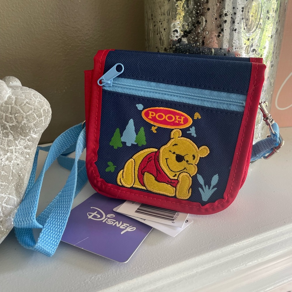 New Disney Winnie the Pooh Vintage Crossbody Wallet and mini purse - Picture 1 of 5